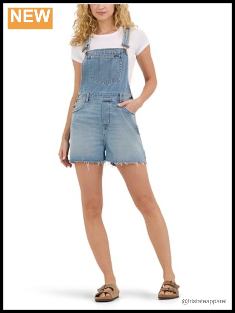 Relaxed Fit Denim Shortall Adjustable Straps Cotton Overall